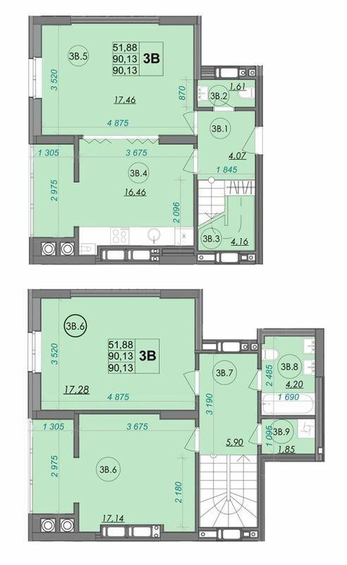 Дворівнева 96.26 м² в ЖК Panorama від 15 500 грн/м², Луцьк