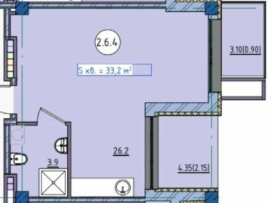 1-кімнатна 33.2 м² в ЖК Простір біля Стамбульського парка від 38 700 грн/м², Одеса