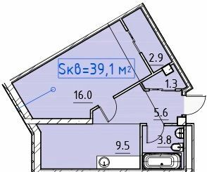 1-кімнатна 39.1 м² в ЖК Простір біля Стамбульського парка від 38 700 грн/м², Одеса