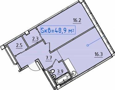 1-кімнатна 48.9 м² в ЖК Простір біля Стамбульського парка від 40 900 грн/м², Одеса
