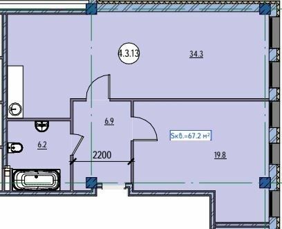1-кімнатна 67.2 м² в ЖК Простір біля Стамбульського парка від 40 900 грн/м², Одеса