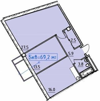 2-кімнатна 69.2 м² в ЖК Простір біля Стамбульського парка від 46 850 грн/м², Одеса