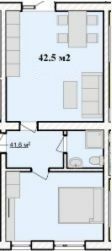 1-комнатная 42.5 м² в ЖК Серебряная Подкова от 18 750 грн/м², Ровно