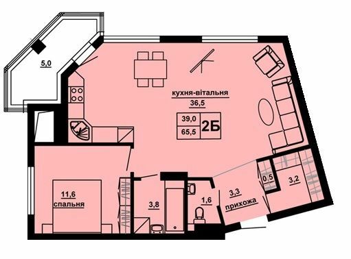 2-кімнатна 65.5 м² в ЖК Домініканський від 22 550 грн/м², Тернопіль