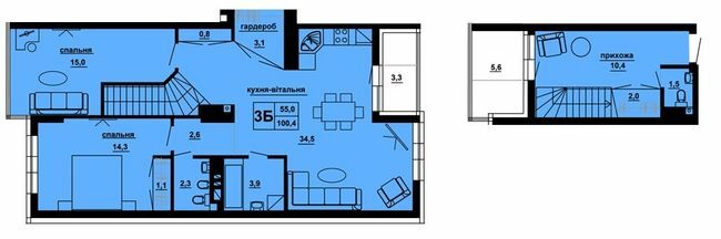 Дворівнева 100.4 м² в ЖК Домініканський від 22 550 грн/м², Тернопіль