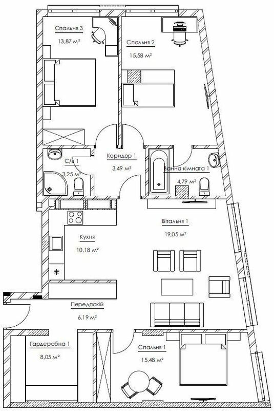 4-комнатная 99.93 м² в ЖК Franklin Concept House от 53 350 грн/м², Киев