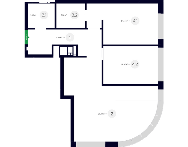 2-кімнатна 70.71 м² в ЖК White Lines від 79 250 грн/м², Київ