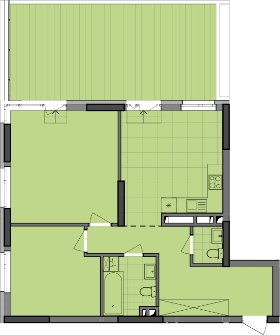 2-кімнатна 78.93 м² в ЖК Dibrova Park від 24 000 грн/м², Київ