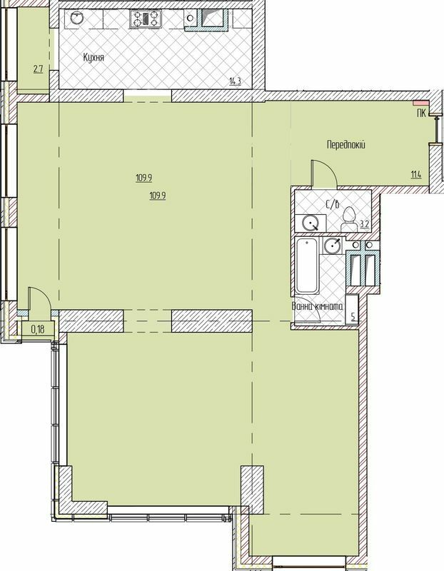 2-кімнатна 146.68 м² в БФК Metropole від 96 500 грн/м², Київ