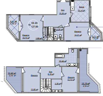 Двухуровневая 127.32 м² в ЖК Imperial Park Avenue от 13 800 грн/м², Черновцы