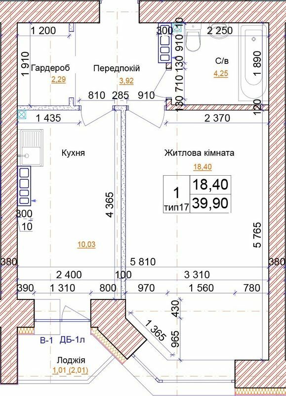 1-комнатная 39.9 м² в ЖК на ул. Симона Петлюры, 21б от 20 000 грн/м², г. Бровары