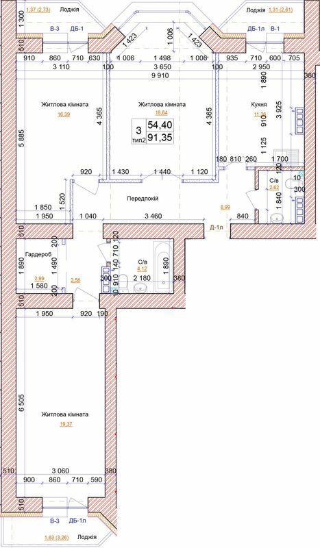3-комнатная 91.35 м² в ЖК на ул. Симона Петлюры, 21б от 18 000 грн/м², г. Бровары