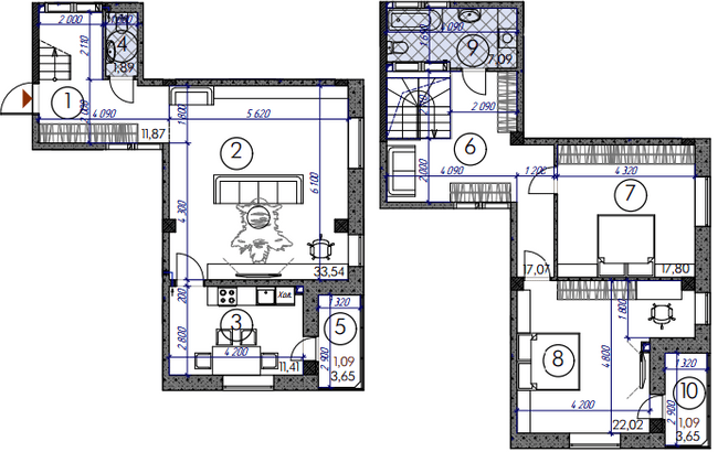 Дворівнева 125.58 м² в ЖМ Саванна Сіті від 17 000 грн/м², м. Бровари
