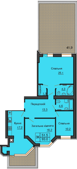 3-комнатная 93 м² в ЖК Sofia Nova от 35 000 грн/м², с. Новоселки
