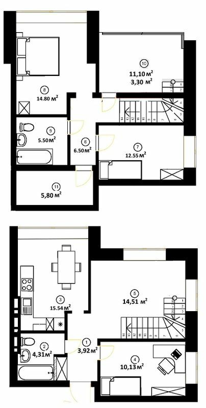 Дворівнева 94.28 м² в ЖК City Lake від 15 500 грн/м², с. Шевченкове