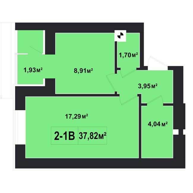 1-кімнатна 37.82 м² в ЖК Покровський від 20 950 грн/м², смт Гостомель