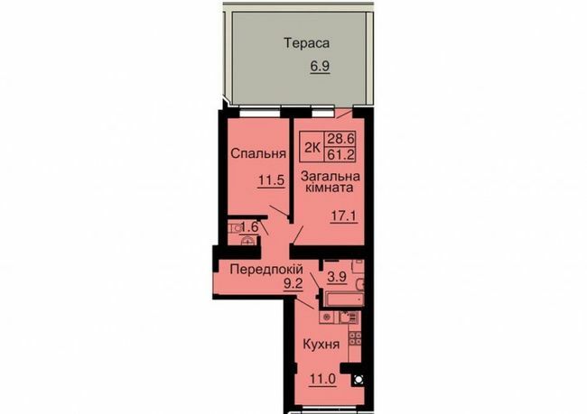 2-кімнатна 61.2 м² в ЖК Софія Сіті від 33 000 грн/м², с. Софіївська Борщагівка