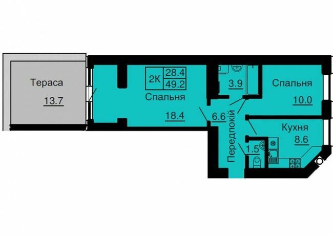2-кімнатна 49.2 м² в ЖК Софія Сіті від 33 000 грн/м², с. Софіївська Борщагівка