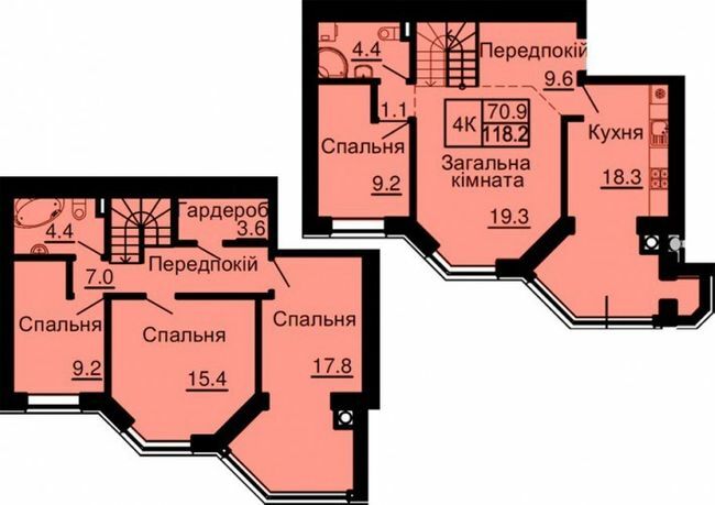 Двухуровневая 118.2 м² в ЖК София Сити от 24 000 грн/м², с. Софиевская Борщаговка