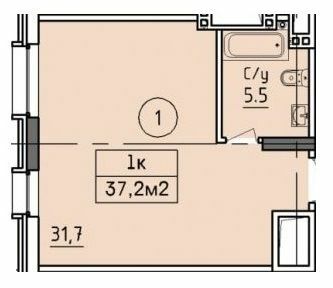 1-комнатная 37.2 м² в ЖК West Hall от 25 000 грн/м², Днепр