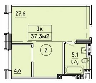 1-комнатная 37.3 м² в ЖК West Hall от 25 000 грн/м², Днепр