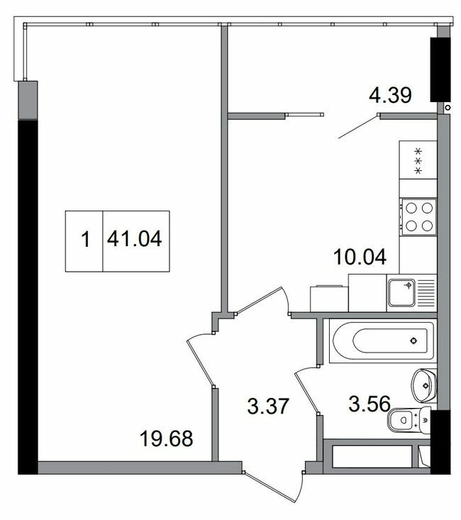1-кімнатна 41.04 м² в ЖМ ARTVILLE від 18 200 грн/м², смт Авангард