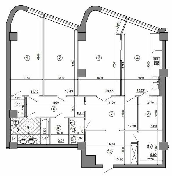 3-кімнатна 142.71 м² в ЖК Морська симфонія від 34 750 грн/м², Одеса