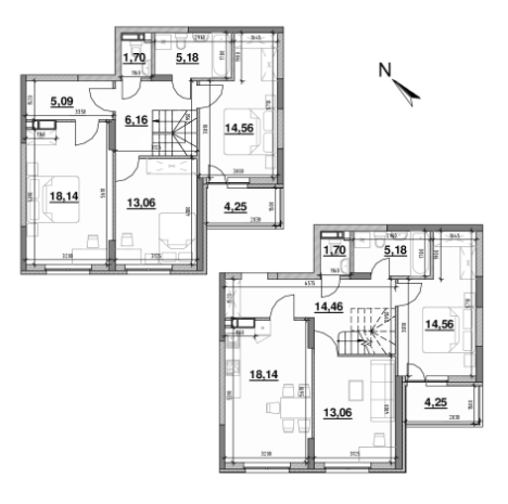 Двухуровневая 139.49 м² в ЖК OK`LAND от 27 258 грн/м², Киев