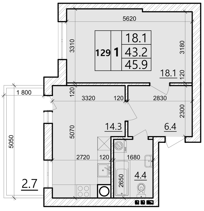 1-комнатная 45.9 м² в ЖК Святых Ольги и Елизаветы от 20 000 грн/м², г. Винники
