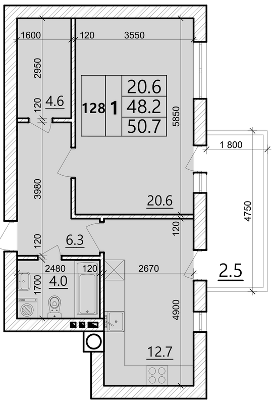 1-комнатная 50.7 м² в ЖК Святых Ольги и Елизаветы от 20 000 грн/м², г. Винники