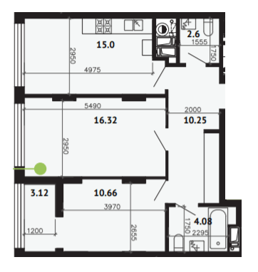 2-кімнатна 62.03 м² в ЖК Вільне Місто від 21 800 грн/м², Львів