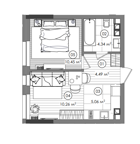 1-комнатная 49.55 м² в ЖК Creator City от 36 602 грн/м², Киев