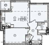 2-кімнатна 62.93 м² в ЖК Континент від 24 750 грн/м², с. Сокільники