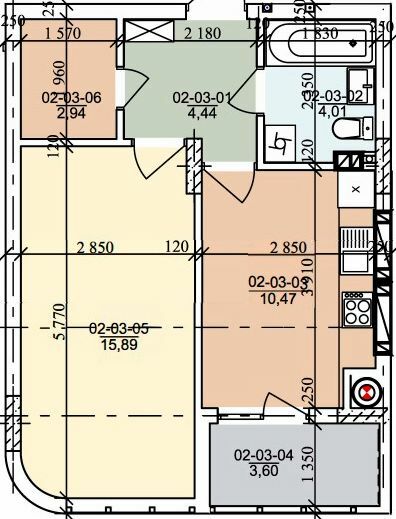 1-комнатная 41.35 м² в ЖК на ул. Трускавецкая от 20 000 грн/м², с. Сокольники