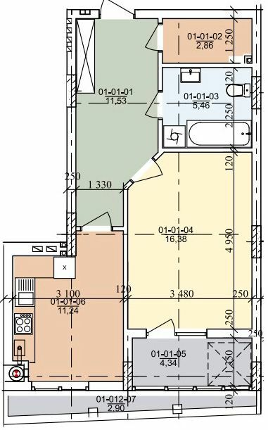 1-комнатная 51.81 м² в ЖК на ул. Трускавецкая от 20 000 грн/м², с. Сокольники