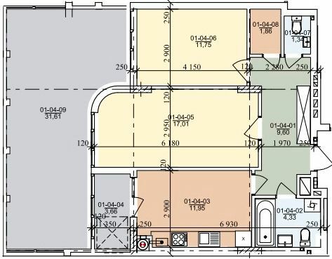 2-комнатная 68.42 м² в ЖК на ул. Трускавецкая от 20 000 грн/м², с. Сокольники