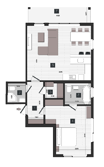 2-кімнатна 102.06 м² в ЖК Zenhouz від 42 000 грн/м², с. Лебедівка