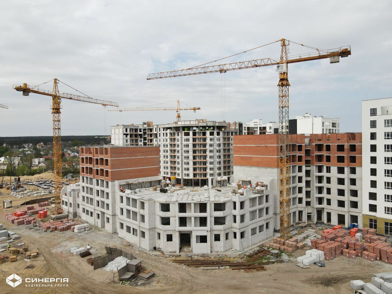 Хід будівництва ЖК Синергія Сіті, трав, 2021 рік