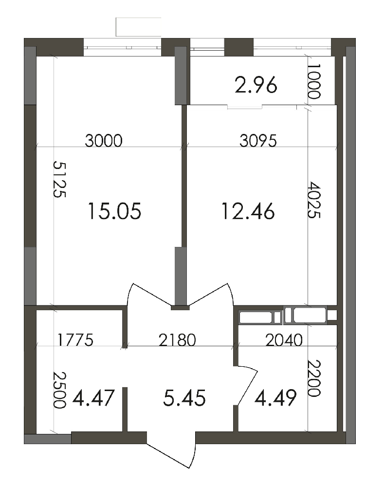 1-комнатная 46.89 м² в ЖК Star City от 25 300 грн/м², Киев