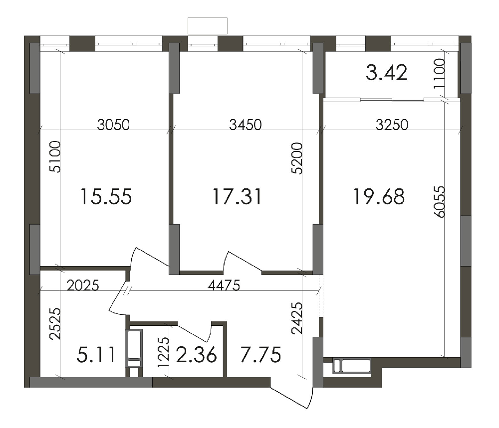 2-комнатная 69.5 м² в ЖК Star City от 24 577 грн/м², Киев