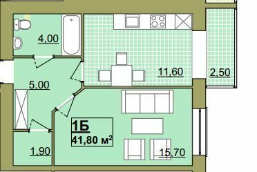 1-кімнатна 41.8 м² в ЖК Містечко Центральне від 14 000 грн/м², Івано-Франківськ