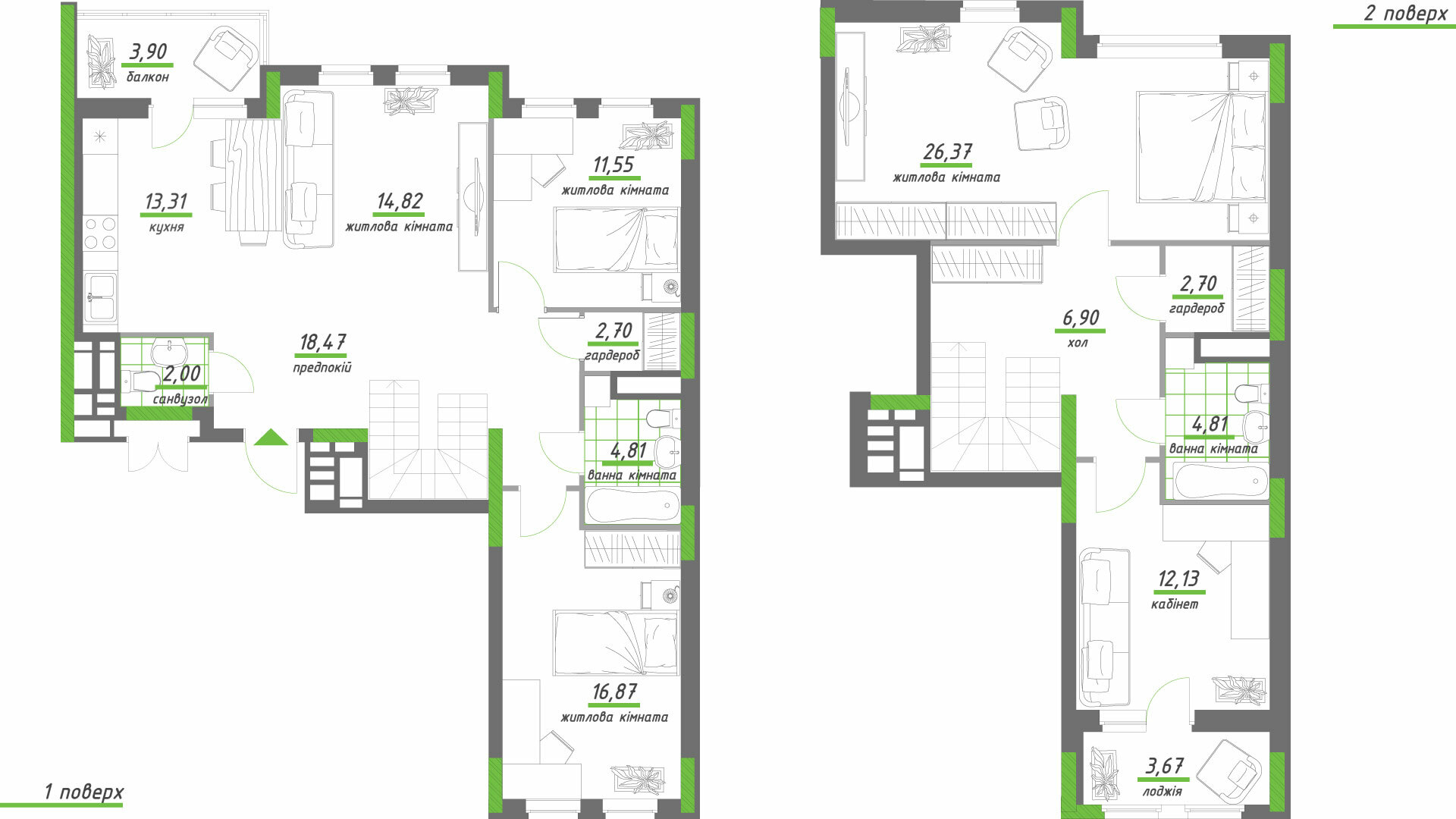 Дворівнева 147 м² в ЖК Нивки-Парк від 24 800 грн/м², Київ