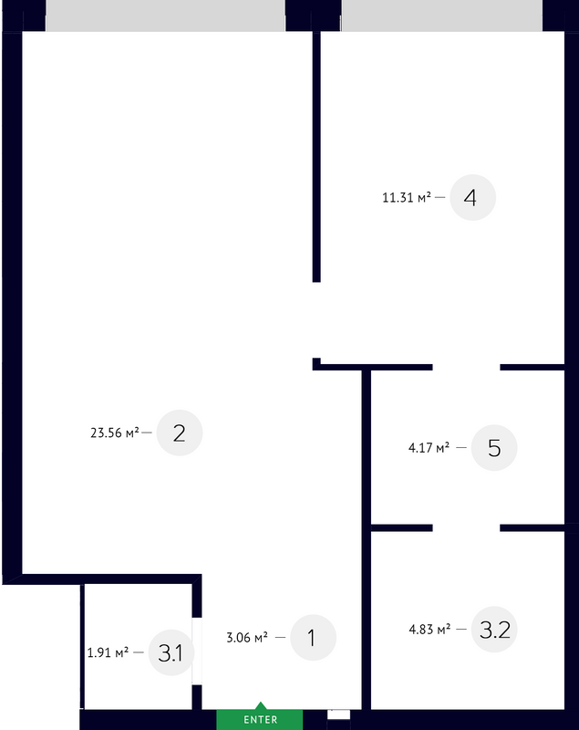 1-кімнатна 46.53 м² в ЖК White Lines від 70 250 грн/м², Київ