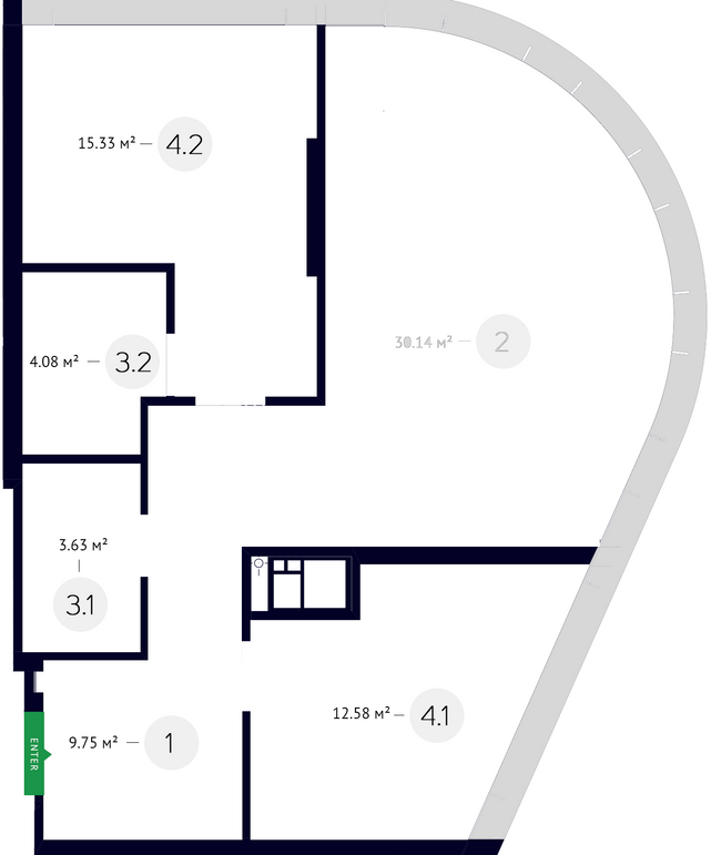 2-кімнатна 75.51 м² в ЖК White Lines від 65 000 грн/м², Київ