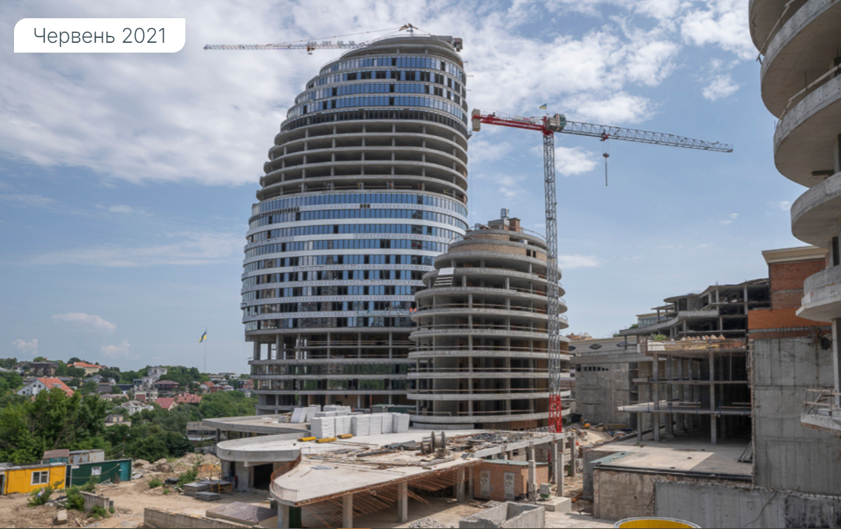 Ход строительства МФК Intergal City, июнь, 2021 год