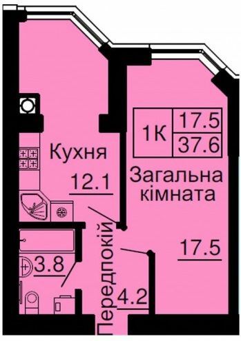 1-комнатная 37.6 м² в ЖК София Клубный от 25 000 грн/м², с. Софиевская Борщаговка
