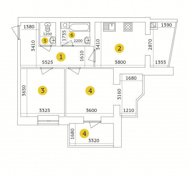 2-комнатная 75.44 м² в ЖК Тетеревский Бульвар от 17 000 грн/м², Житомир