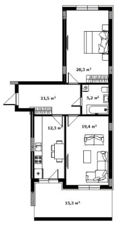 2-кімнатна 70.8 м² в ЖК Green Land від 34 100 грн/м², Ужгород