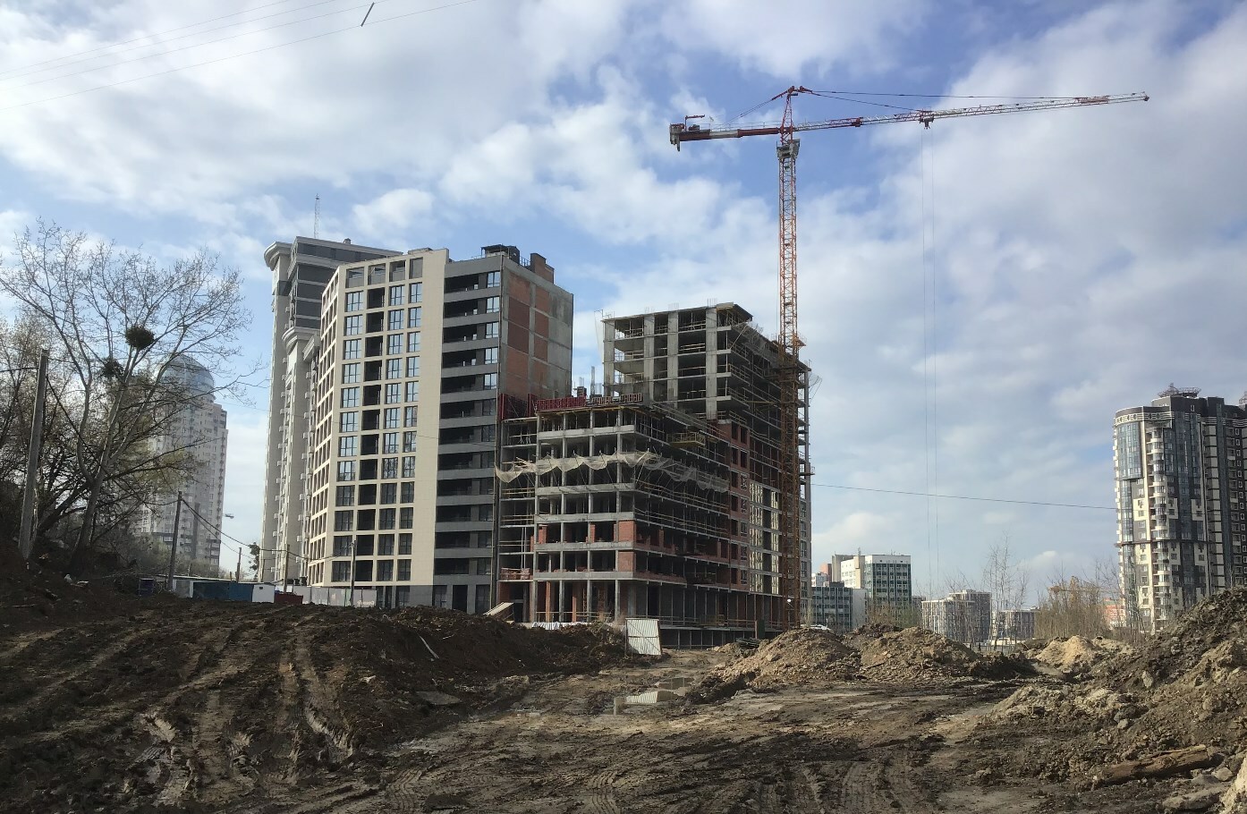 Хід будівництва ЖК Greenville на Печерську, квіт, 2021 рік