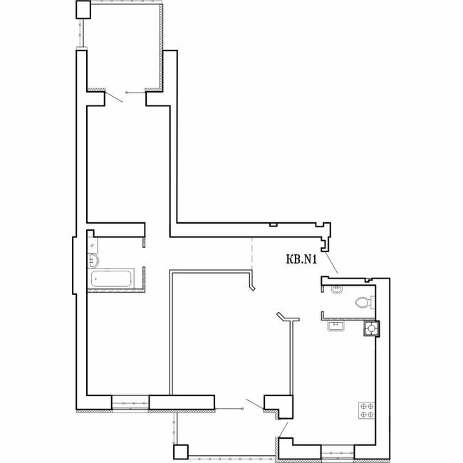 3-комнатная 76.23 м² в ЖК Концепт от 19 500 грн/м², Николаев